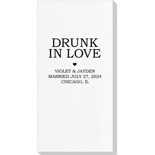 Drunk In Love Heart Luxury Deville Guest Towels